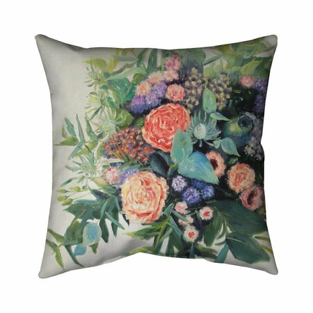 BEGIN HOME DECOR 20 x 20 in. Flowers Melody-Double Sided Print Indoor Pillow 5541-2020-FL348